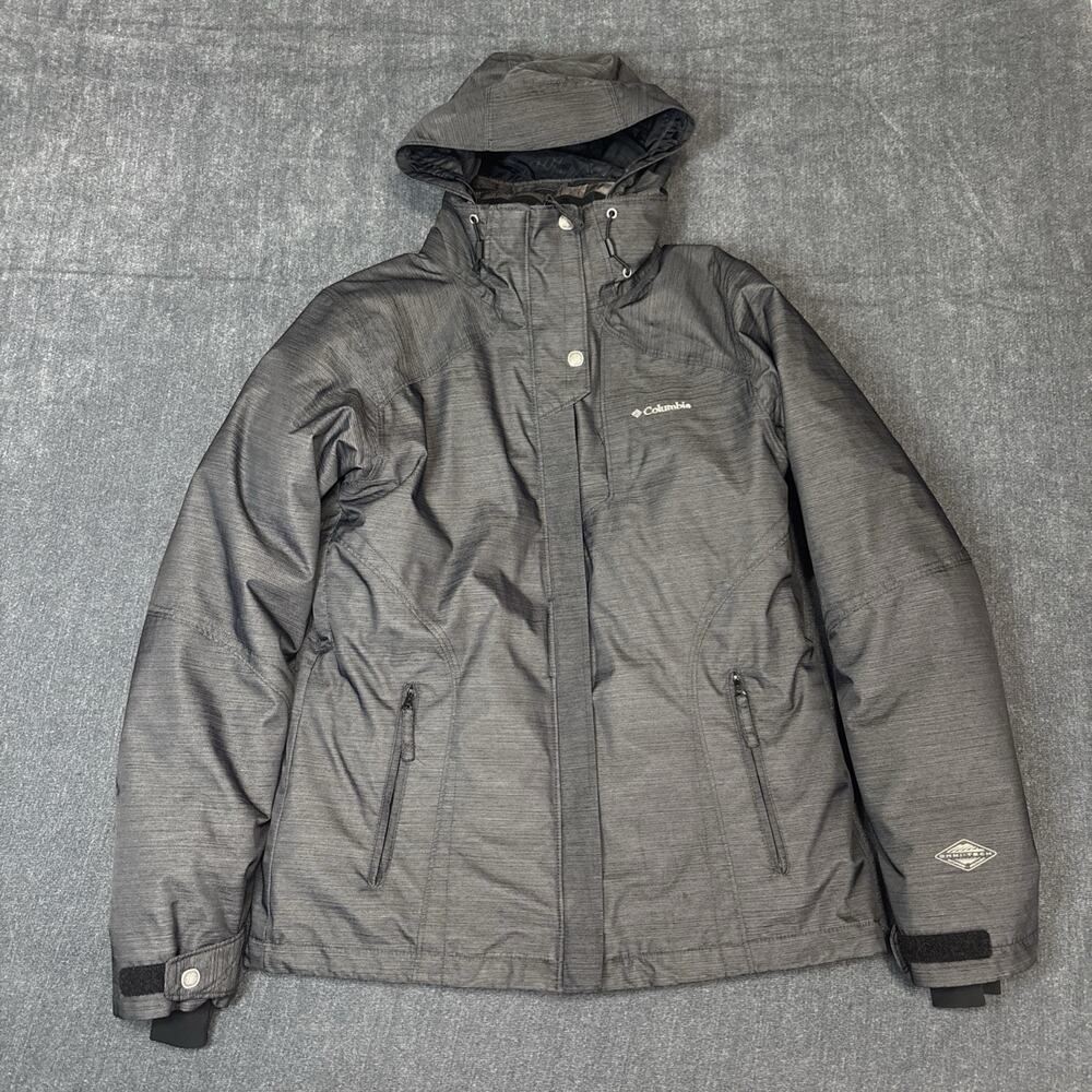 Columbia Jacket Womens Size Medium Grey 3-in-1 Omni-Tech Hooded Interchange